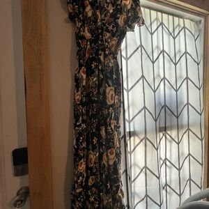 Floral Blue Maxi Dress